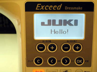 JUKI Exceed Dressmake HZL-F400JP�^  �t���p�l��