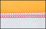 2本針*4本糸の縫い目
